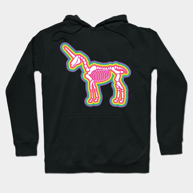 Rainbow Unicorn Skeleton Hoodie by birdiestreasuretrove